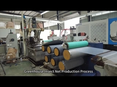 Processo de produção de rede de insetos de estufa