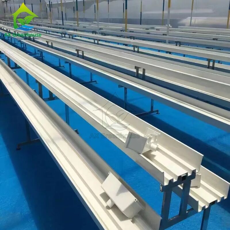 4M Double Row Horizontal Planting Trough Steel Frame Soilless Cultivation Set with Water tank and Water Pump