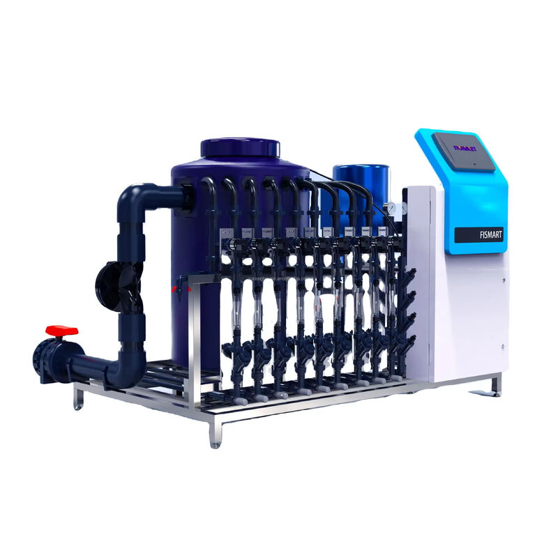 FISMART-C Máquina de fertilizantes de irrigação por gotejamento com 9 canais de fertilizantes 304 Estrutura de aço inoxidável e controlo EC/PH de precisão